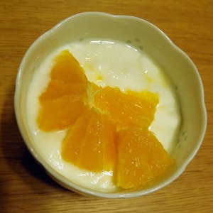 ダイエット中の朝食に♪シンプル・オレンジヨーグルト